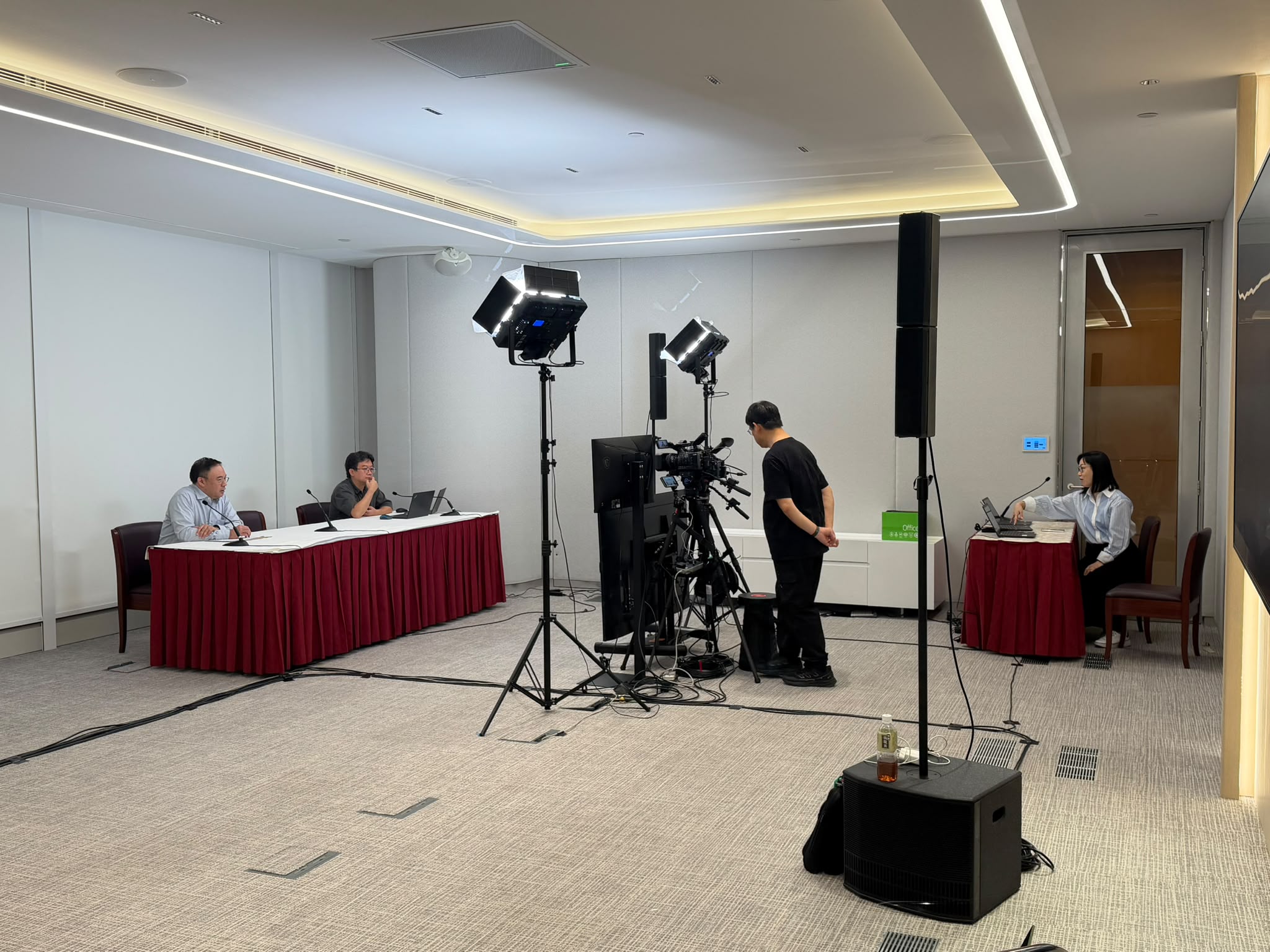 Crew at client venue